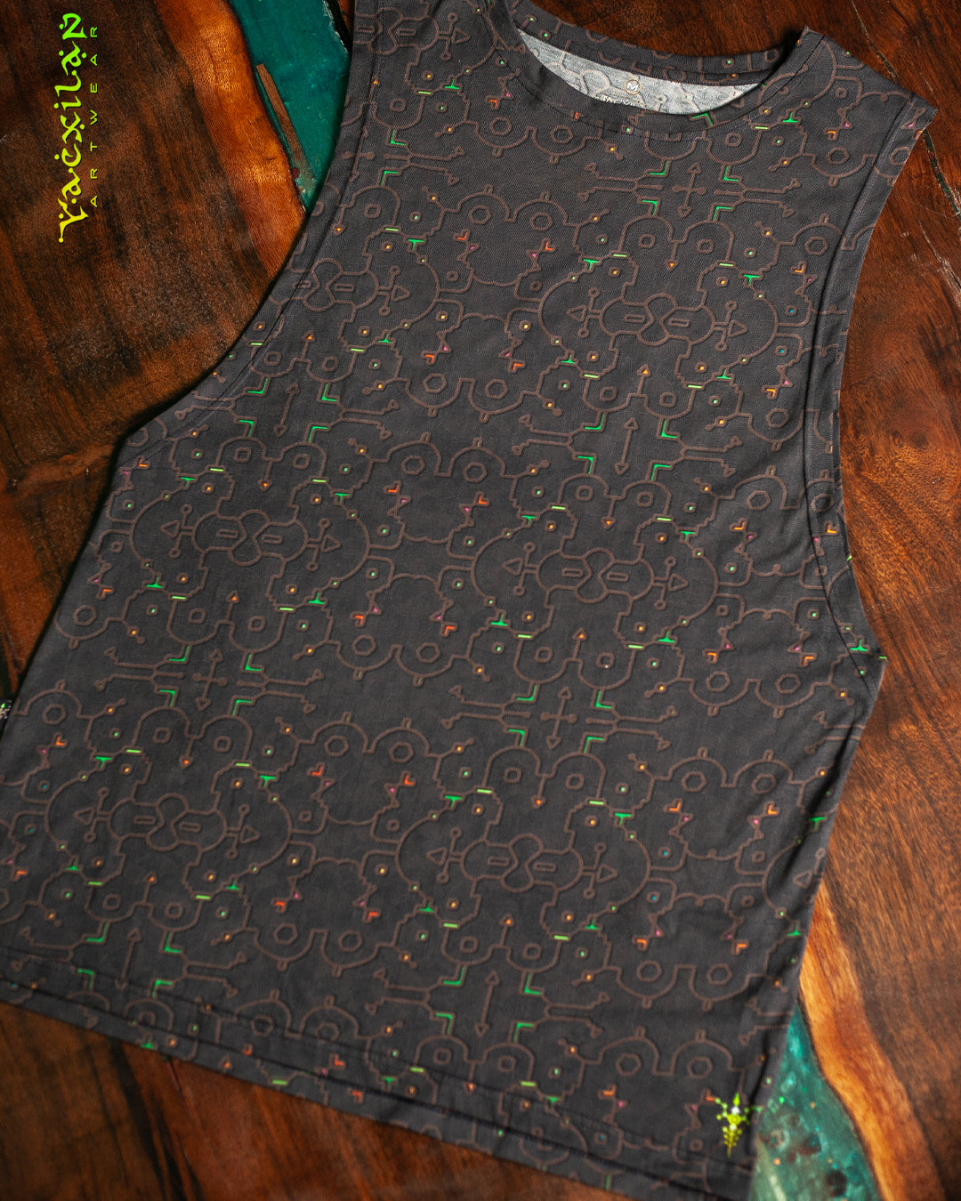 Open Tank Top Men / Supima Cotton - REBIRTH OF IKARO Forest
